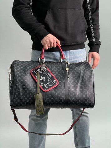 Чоловіча сумка Louis Vuitton Keepall Bandouliere Bag Limited Edition Patchwork Monogram 99290-В наявності фото
